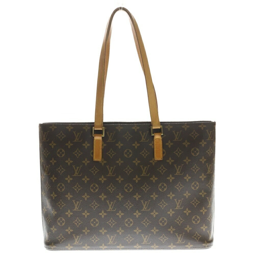 LOUIS VUITTON Monogram Luco Tote Bag Handbag Brown Leather